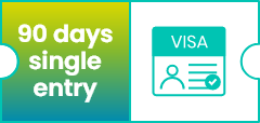90 days single entry visa