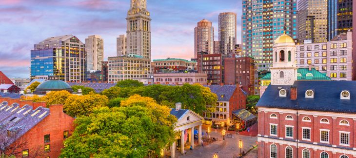 Historic streets and iconic landmarks along Boston’s Freedom Trail