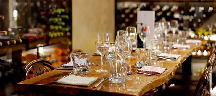 French brasserie ambiance at Gazette with buttery croissants and café au lait