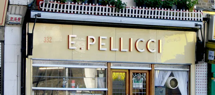 Vintage-style East London café E Pellicci with traditional fry-up and retro charm