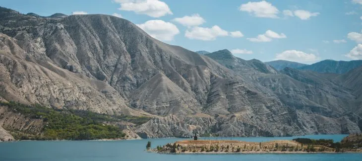 White sandy shores and crystal-clear turquoise waters of Lake Salda