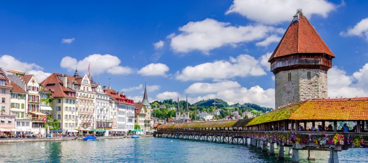 Lake Geneva shoreline and hillside cityscape of Lausanne