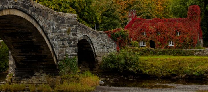 Tourist group exploring iconic Welsh landmarks on a day trip