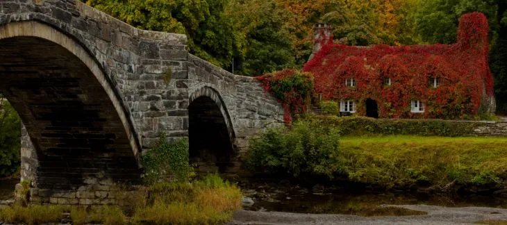 Tourist group exploring iconic Welsh landmarks on a day trip