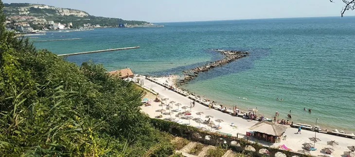 Turquoise Black Sea waters near Balchik coast