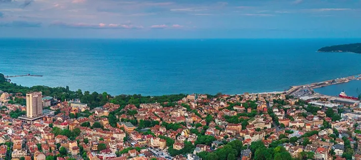 Aerial view of Varna, Bulgaria’s Black Sea gem