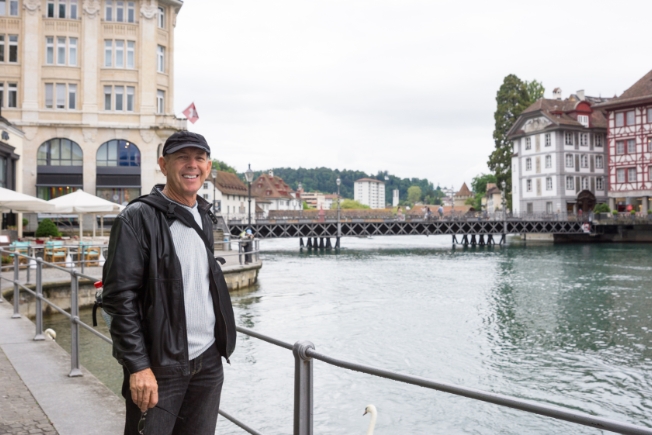 Arooha another happy tourist in Lucerne, Switzerland