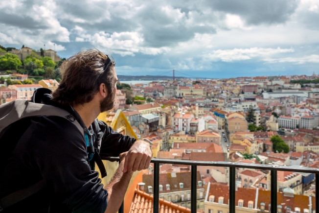 Arooha guest man tourist in Lisbon, Portugal
