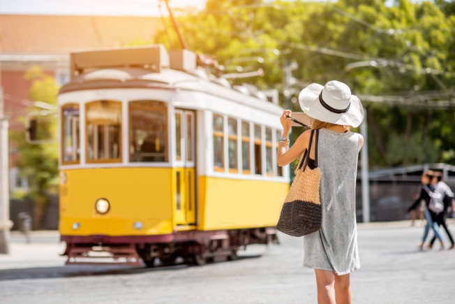 Arooha guest woman traveling in Lisbon, Portugal