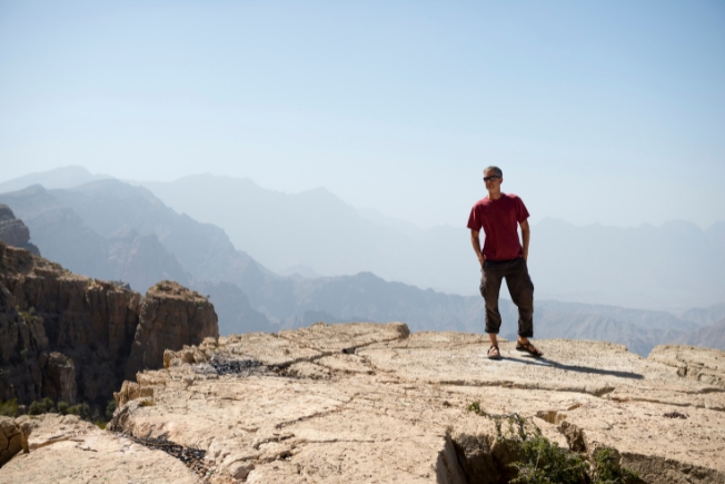 Arooha guest Walking in Rugged Mountains of Oman