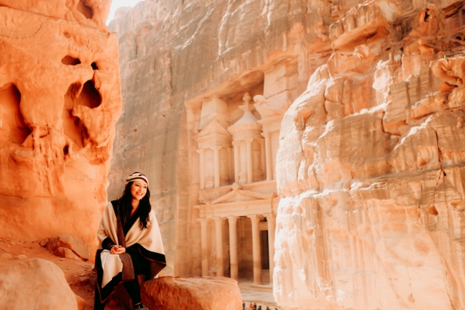 Aroohas guest woman at Petra, Jordan