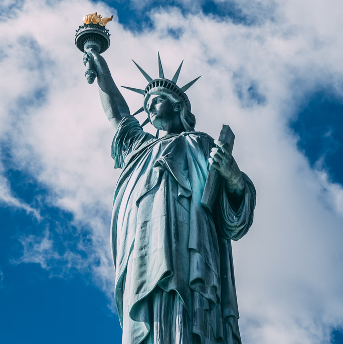 Empire State Building and Statue of Liberty 