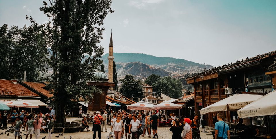 arrival in Sarajevo airport