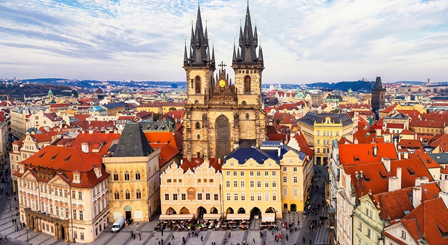 Arrival in Prague