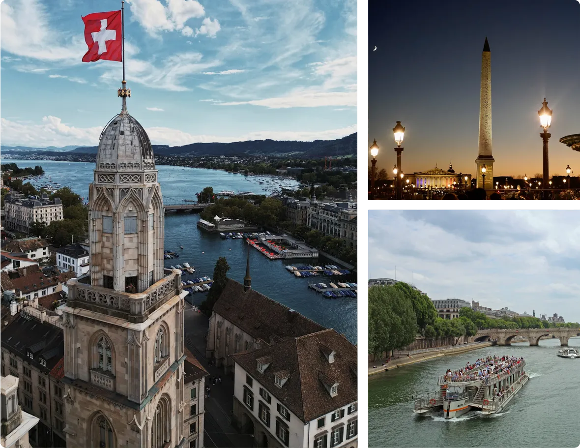 Dubai Spring Swiss and France Holiday Package